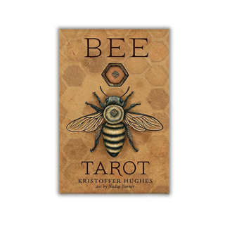 Book cover of 'Bee Tarot' with a bee illustration on a brown background