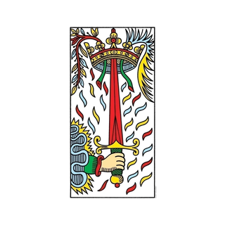 A card from the CBD Tarot de Marseille Deck