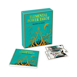 Elemental Power Tarot set with tarot cards and box on a white background