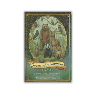 Forest of Enchantment Tarot book cover with animals and nature-themed design