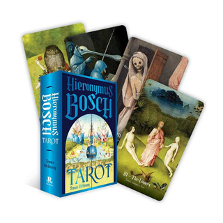 Hieronymus Bosch Tarot cards with the tarot card box on a white background