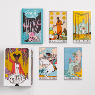 Witch Tarot Deck with tarot cards displayed on a white background