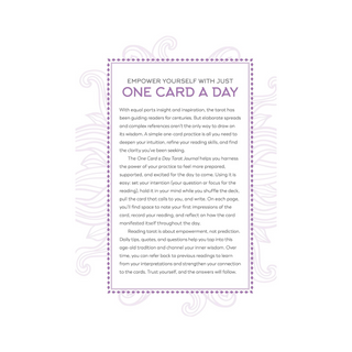One Card a Day Journal Page with text on a white background