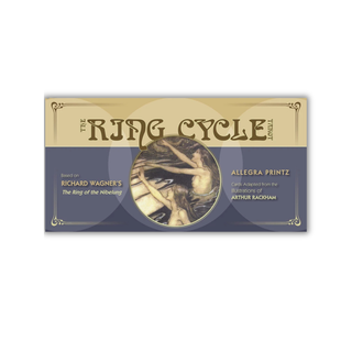Book cover of 'The Ring Cycle' by Allegra Printz with a gold and blue design.