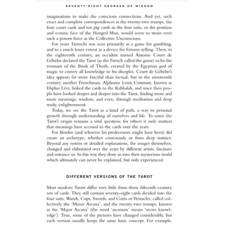 A page from Seventy Eight Degrees of Wisdom