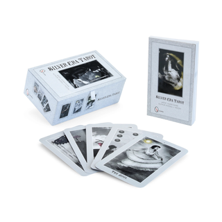 Silver Era Tarot cards with packaging on a white background
