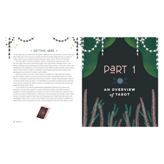 Book page with text and decorative elements on a white background