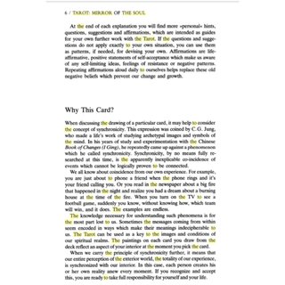 Page from Tarot: Mirror of the Soul Book