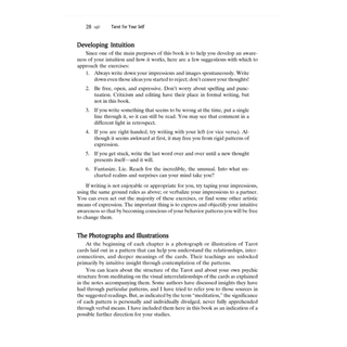 Page from Tarot for Yourself Workbook