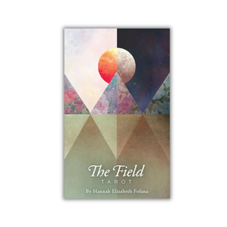 Book cover of 'The Field Tarot' by Hannah Elizabeth Fofana with geometric design and colorful elements.
