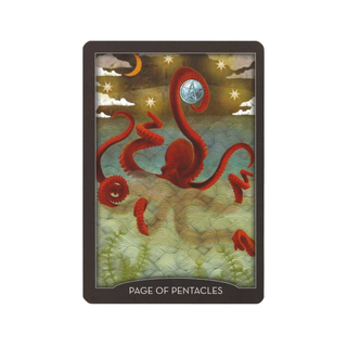 The Page of Pentacles from The Guardian of the Night Tarot Deck