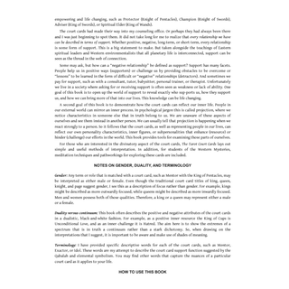 Page from The Tarot Court Cards book