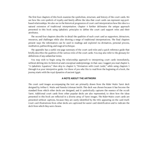 Page from The Tarot Court Cards book