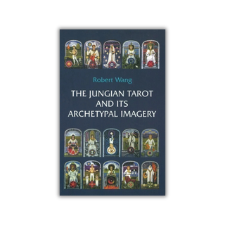 Book cover of 'The Jungian Tarot and Its Archetypal Imagery' by Robert Wang with tarot card illustrations.