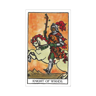 The Knight of Wands from The Weiser Tarot Deck